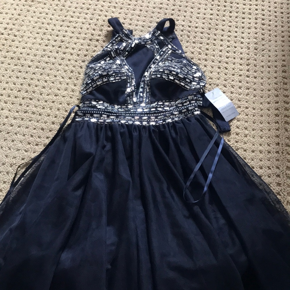 Blondie Nites Nordstrom two piece navy dress set